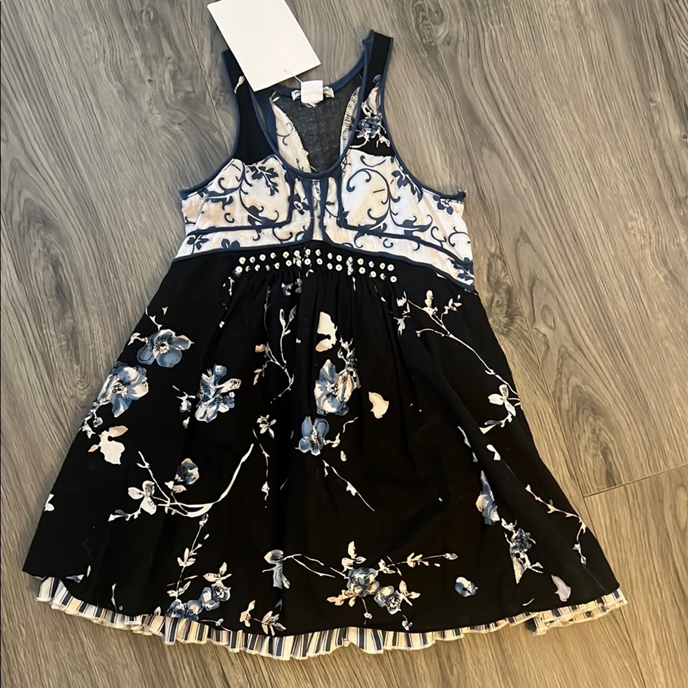 Eliana et Lena Black and White Halter Sundress